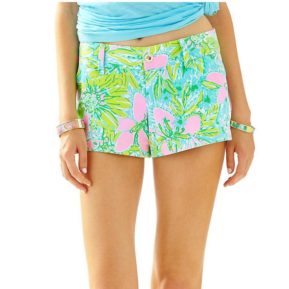 Lilly Pulitzer Walsh Shorts Coconut Jungle 00 - Picture 9 of 9